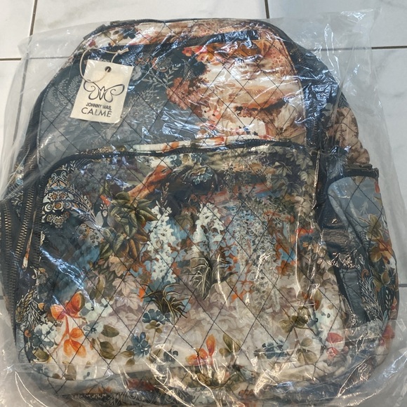 Johnny Was Calme Quilted Backpack One Size NWT - Picture 7 of 8